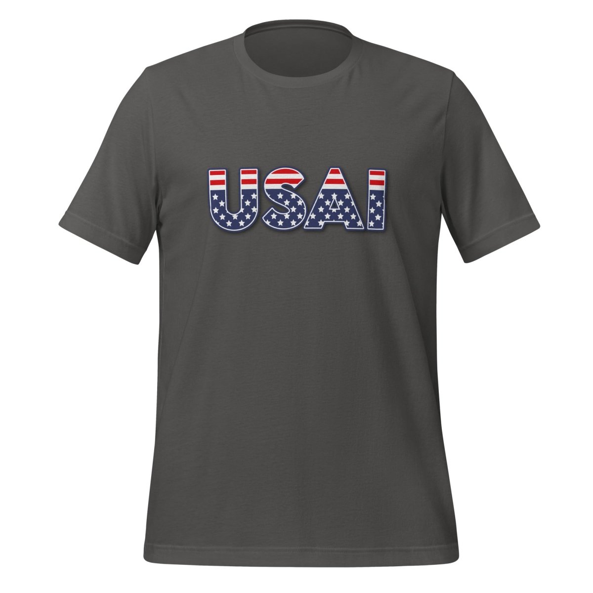 Product mockup photo of the USAI T Shirt (unisex) Asphalt / M.