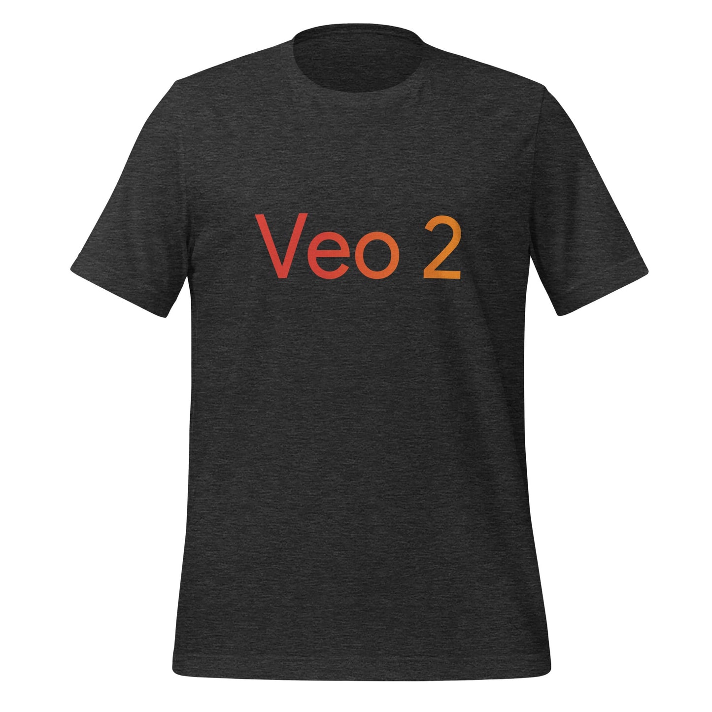Product mockup photo of the Veo 2 T Shirt (unisex) Dark Grey Heather / M.