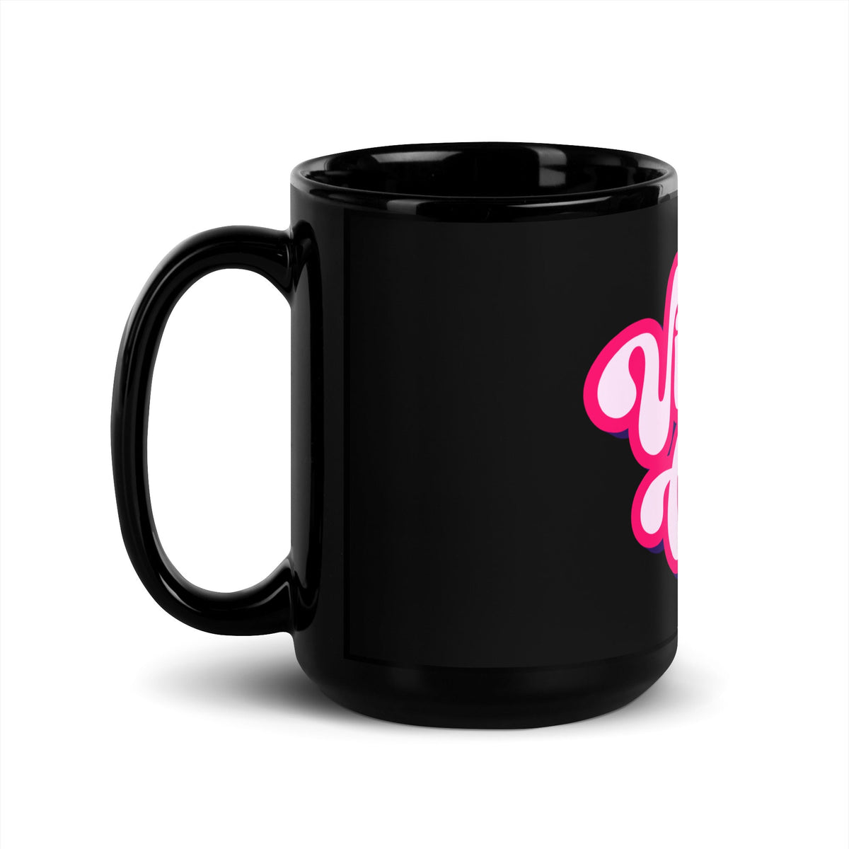 Image of the Vibe Coder Black Glossy Mug.