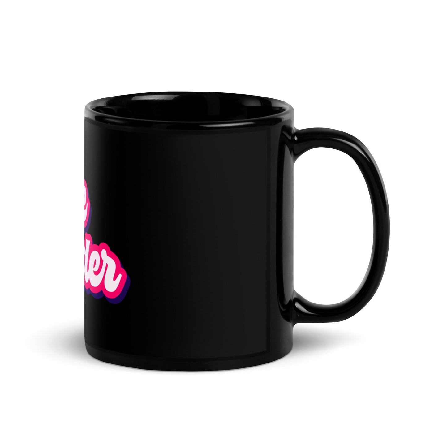 Image of the Vibe Coder Black Glossy Mug.