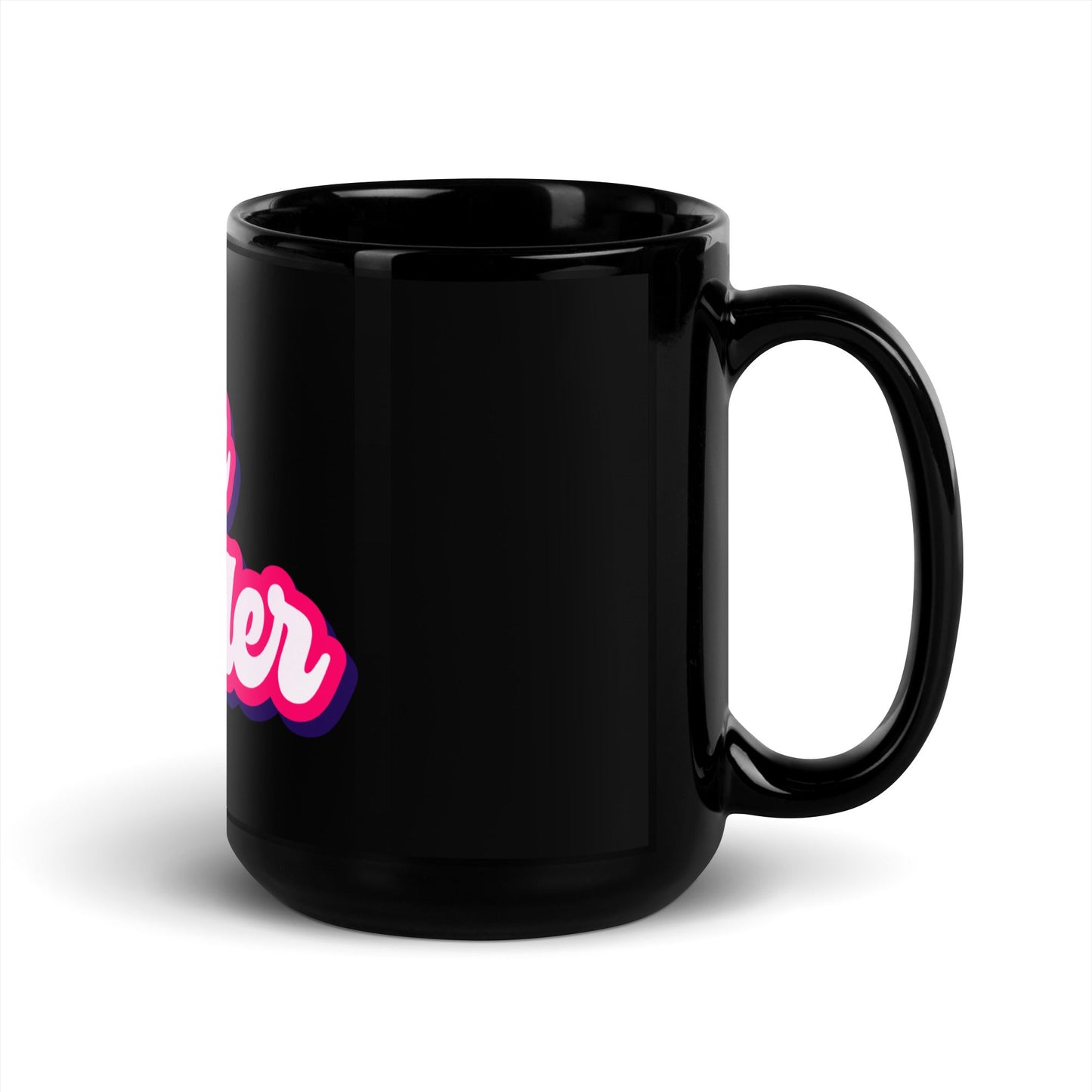 Image of the Vibe Coder Black Glossy Mug.