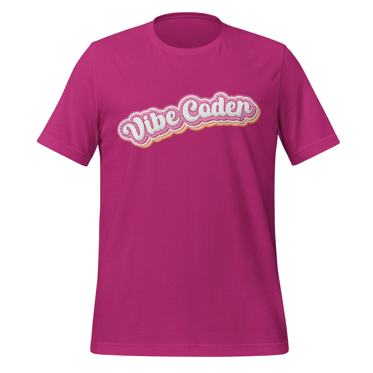 Image of the Vibe Coder Candy T-Shirt (unisex) Berry / S.