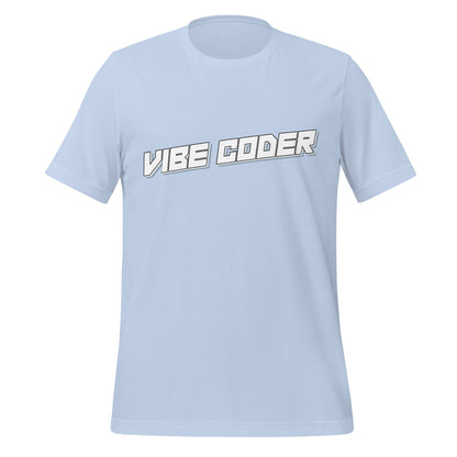 Image of the VIBE CODER T-Shirt (unisex) Baby Blue / XS.