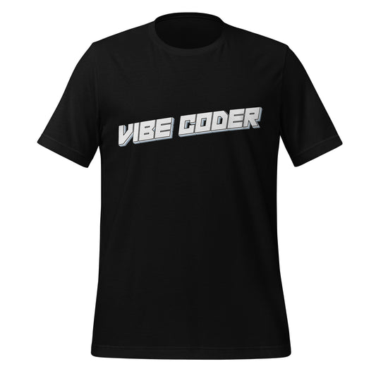 Image of the VIBE CODER T-Shirt (unisex) Black / XS.