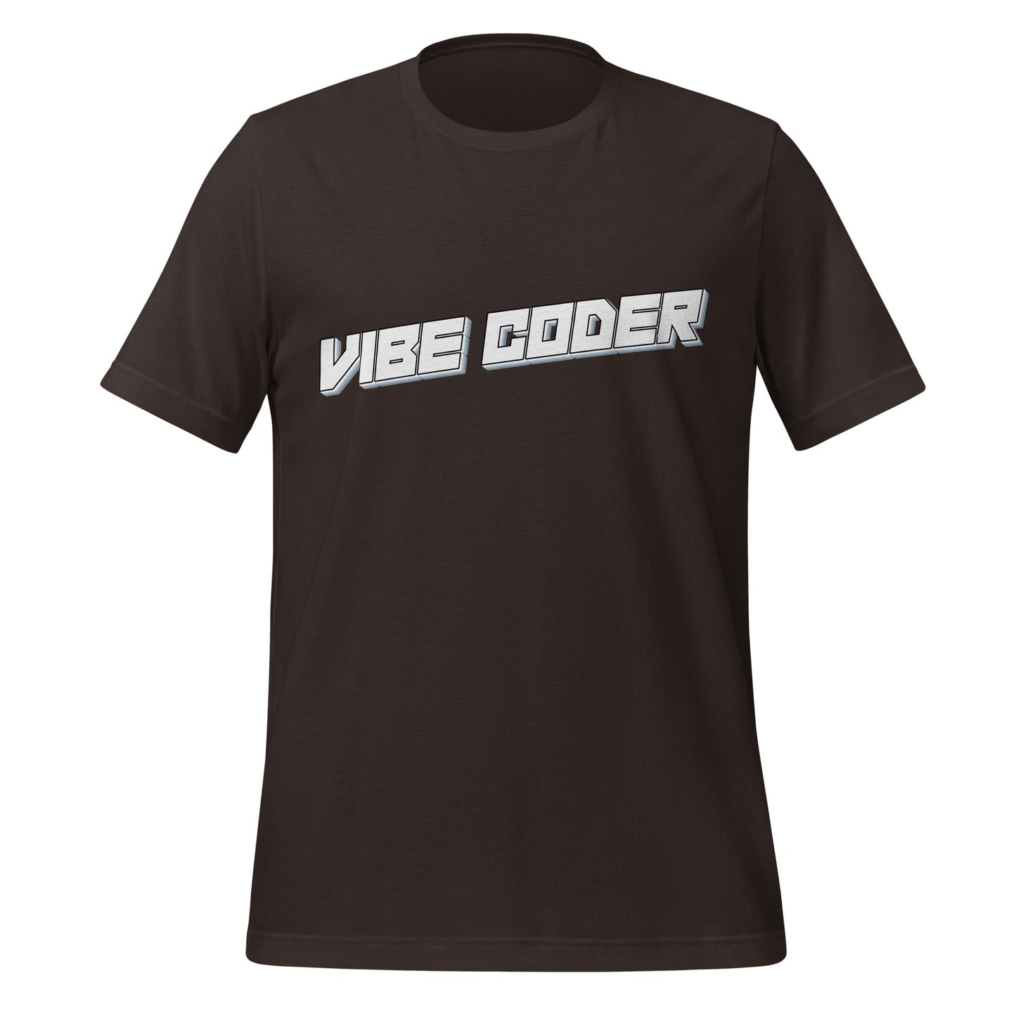 Image of the VIBE CODER T-Shirt (unisex) Brown / S.