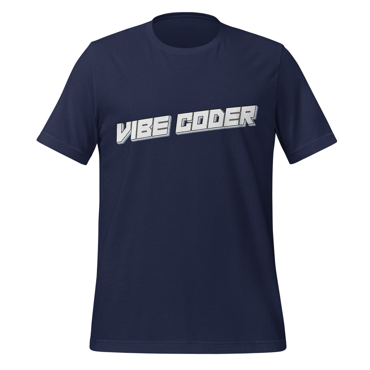 Image of the VIBE CODER T-Shirt (unisex) Navy / XS.