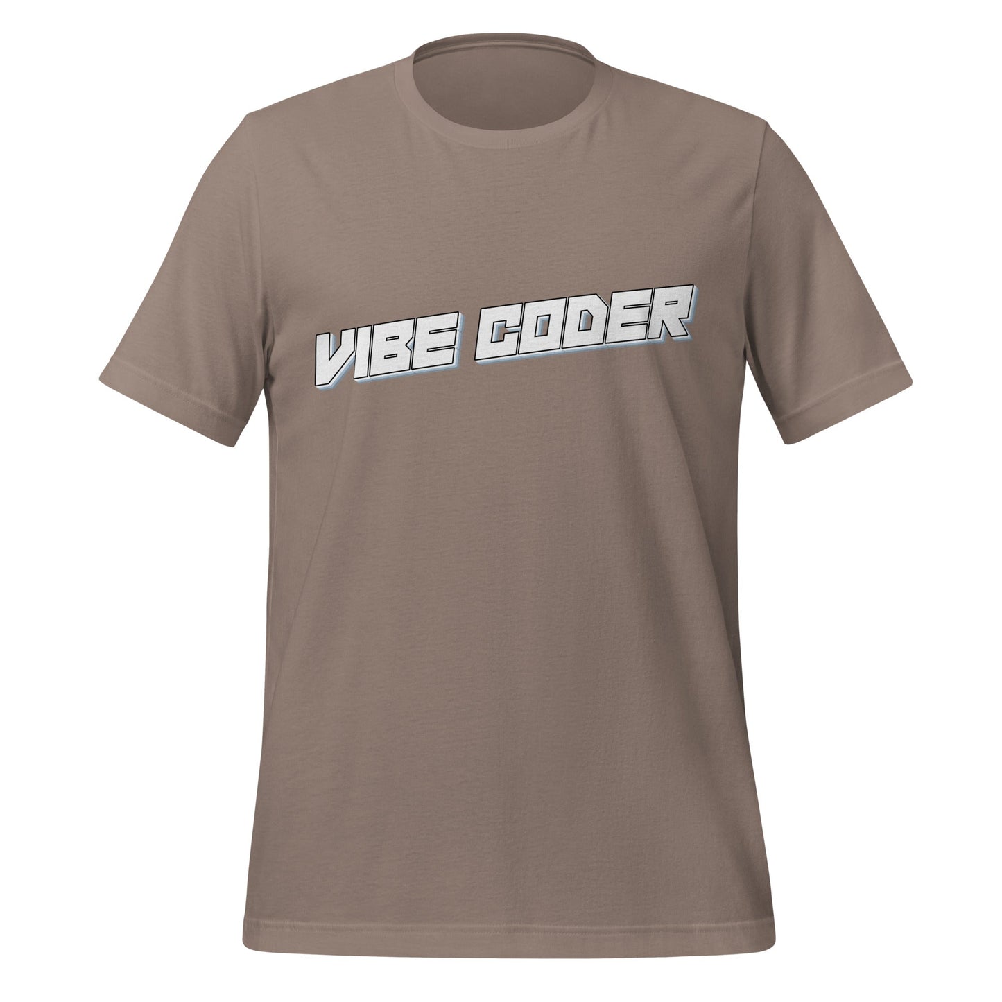 Image of the VIBE CODER T-Shirt (unisex) Pebble / XS.