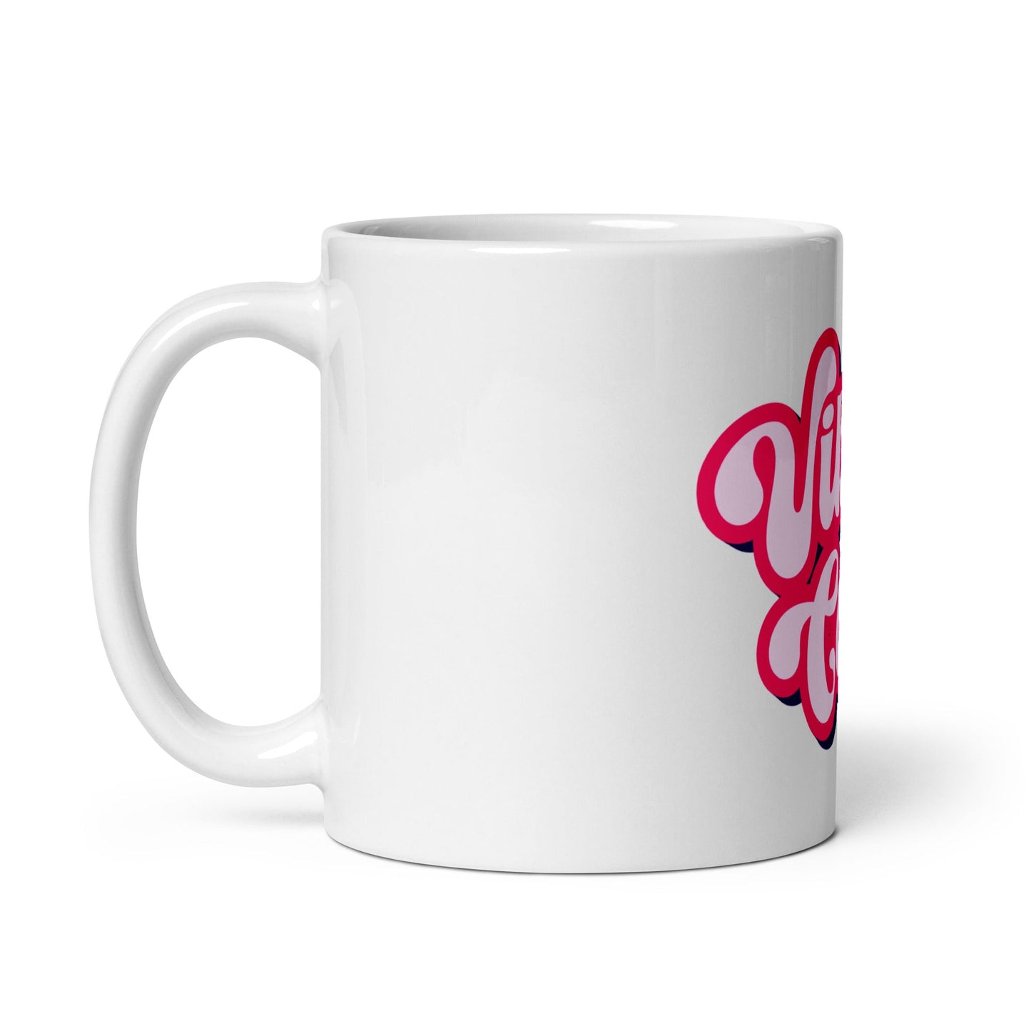 Image of the Vibe Coder White Glossy Mug.