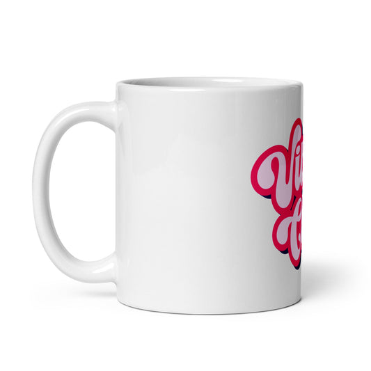 Image of the Vibe Coder White Glossy Mug.