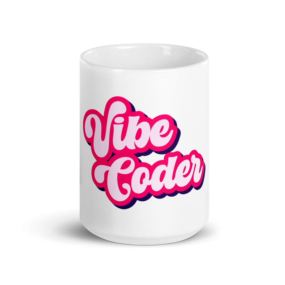 Image of the Vibe Coder White Glossy Mug 15 oz.