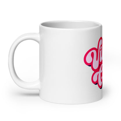Image of the Vibe Coder White Glossy Mug.