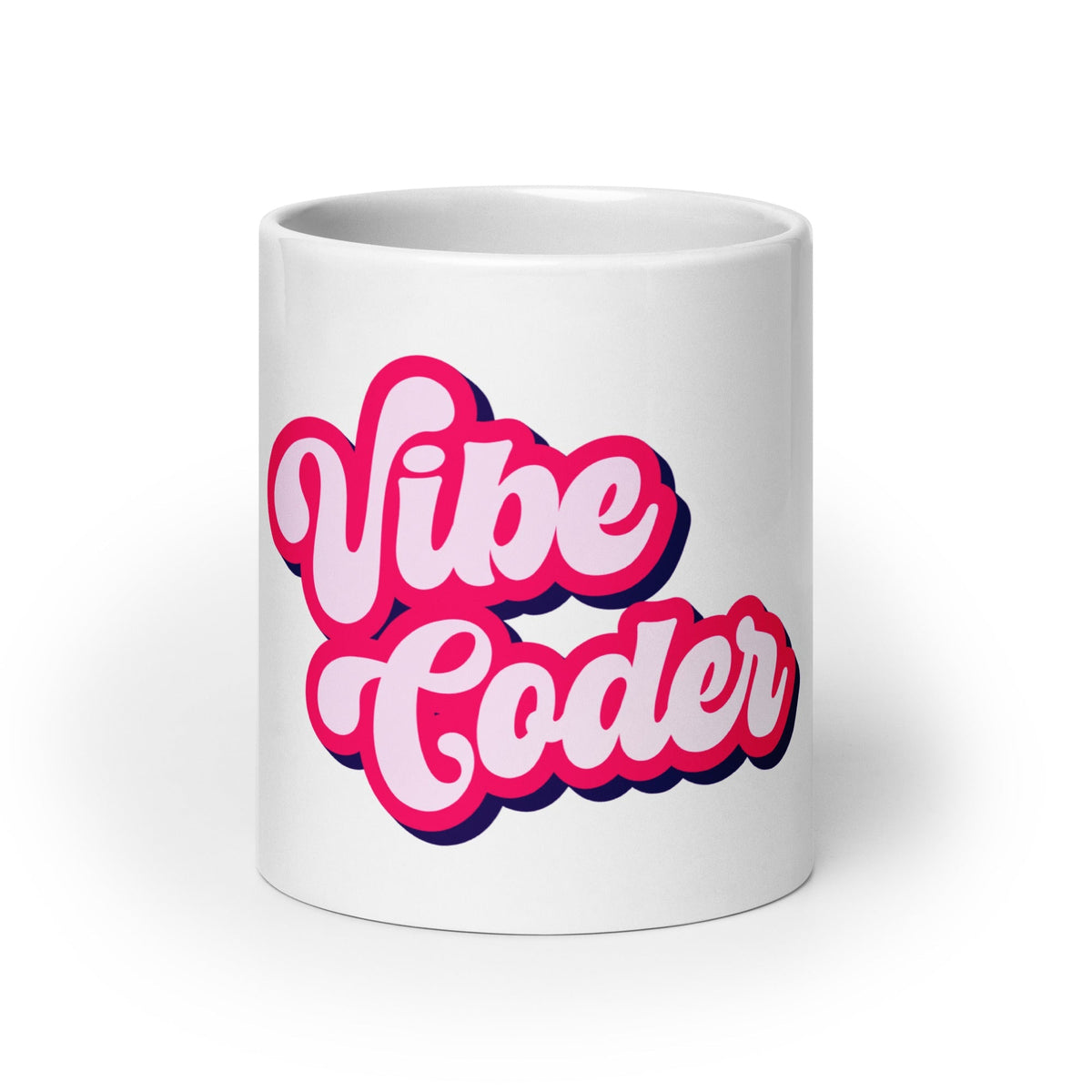 Image of the Vibe Coder White Glossy Mug 20 oz.