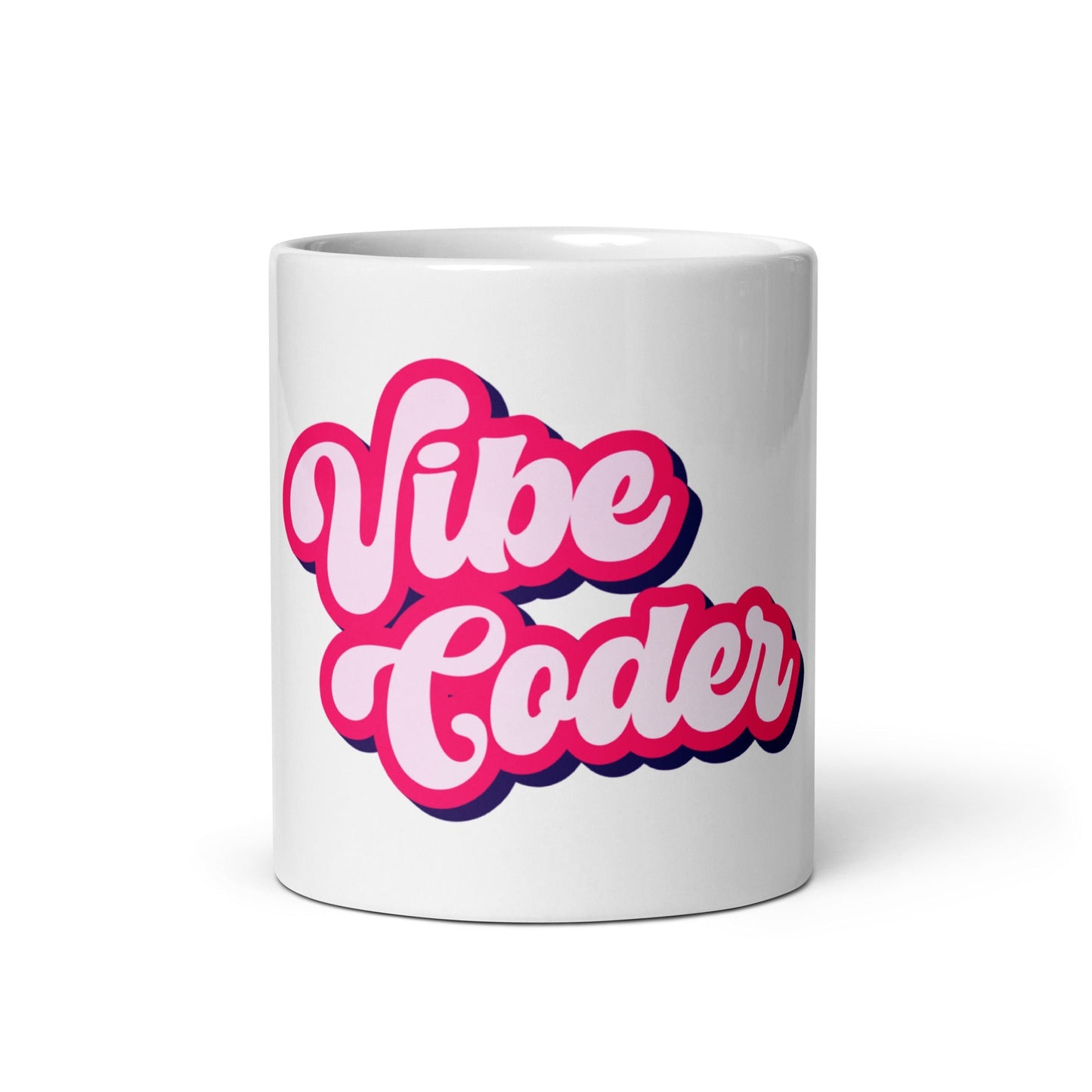 Image of the Vibe Coder White Glossy Mug 11 oz.