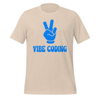 Product mockup photo of the VIBE CODING T Shirt (unisex) Soft Cream / M.