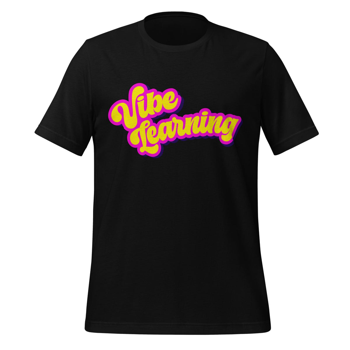 Product mockup photo of the Vibe Learning T Shirt (unisex) Black / M.