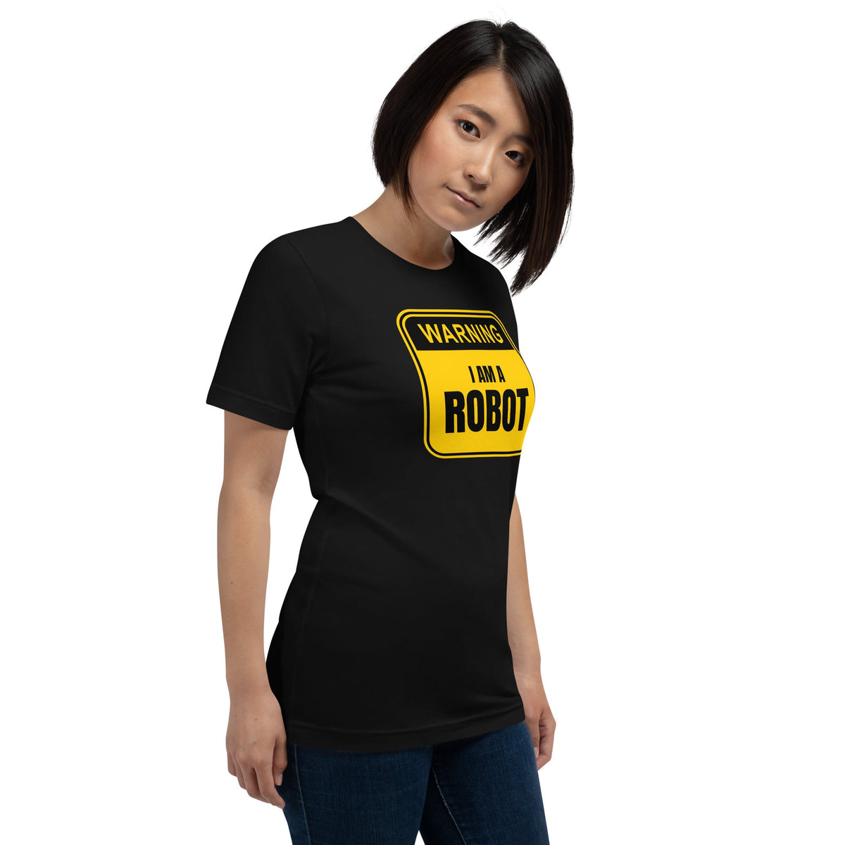 Image of the Warning: I am a Robot T-Shirt (unisex).