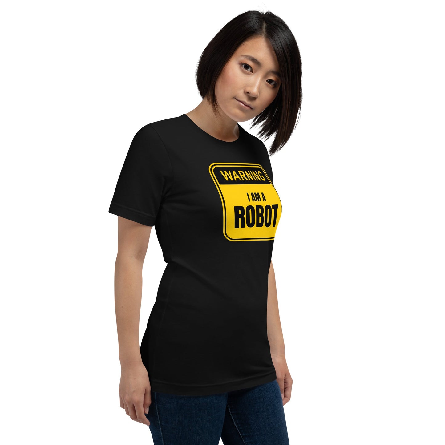 Image of the Warning: I am a Robot T-Shirt (unisex).