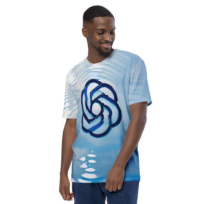 Product mockup photo of the Watery Logo T Shirt (men).