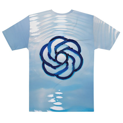 Product mockup photo of the Watery Logo T Shirt (men).