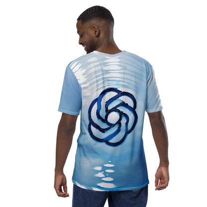 Product mockup photo of the Watery Logo T Shirt (men).