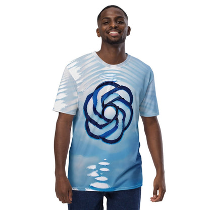 Product mockup photo of the Watery Logo T Shirt (men).