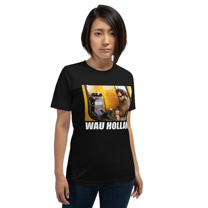 Product mockup photo of the Wau Holland Forever T Shirt (unisex).
