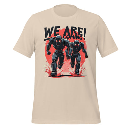 Image of the WE ARE COMING! Robots T-Shirt (unisex) Soft Cream / M.