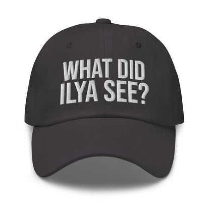 Image of the WHAT DID ILYA SEE? Cap 4 Dark Grey.