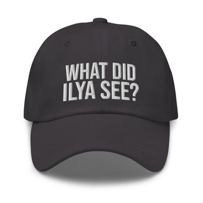 Image of the WHAT DID ILYA SEE? Cap 4 Dark Grey.