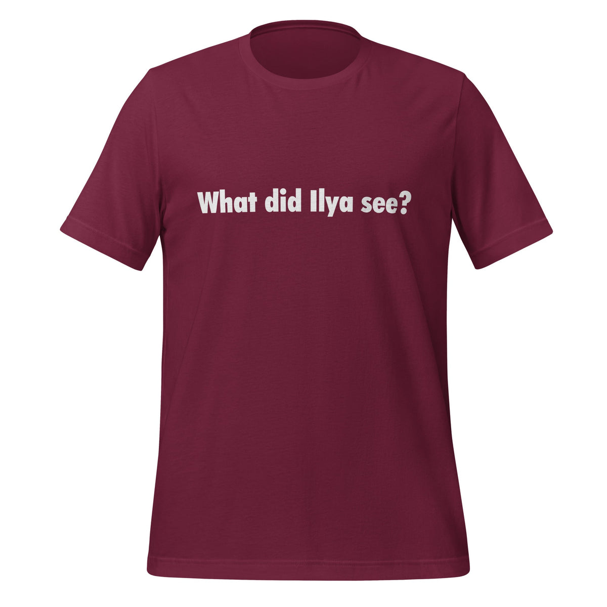 Image of the What did Ilya see? T-Shirt 3 (unisex) Maroon / M.