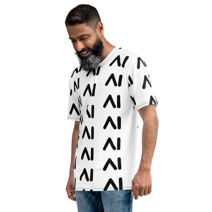 Image of the White AI Logo T-Shirt (men).