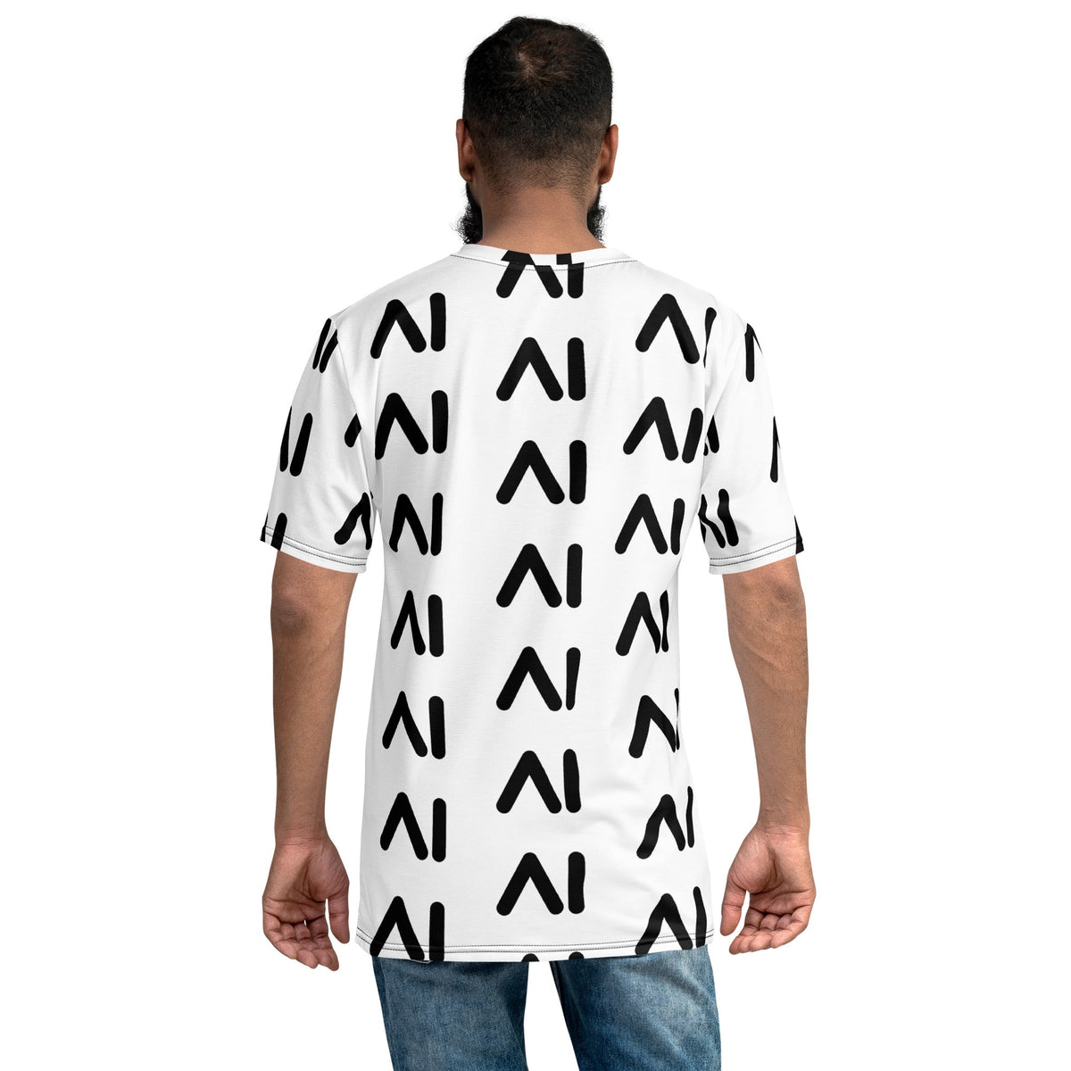 Image of the White AI Logo T-Shirt (men).