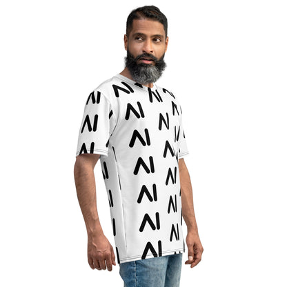 Image of the White AI Logo T-Shirt (men).