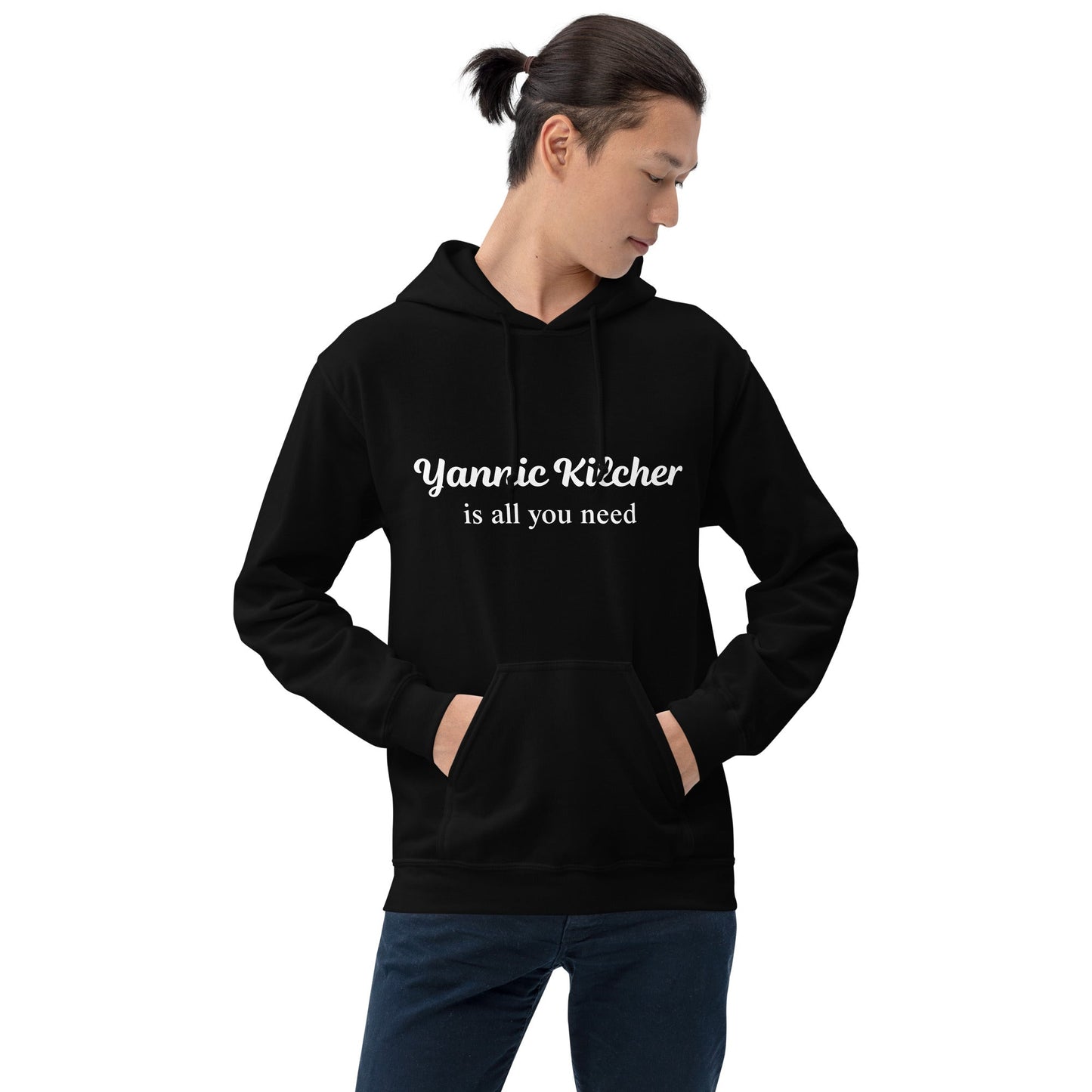 Image of the Yannic Kilcher is All You Need Hoodie (unisex).