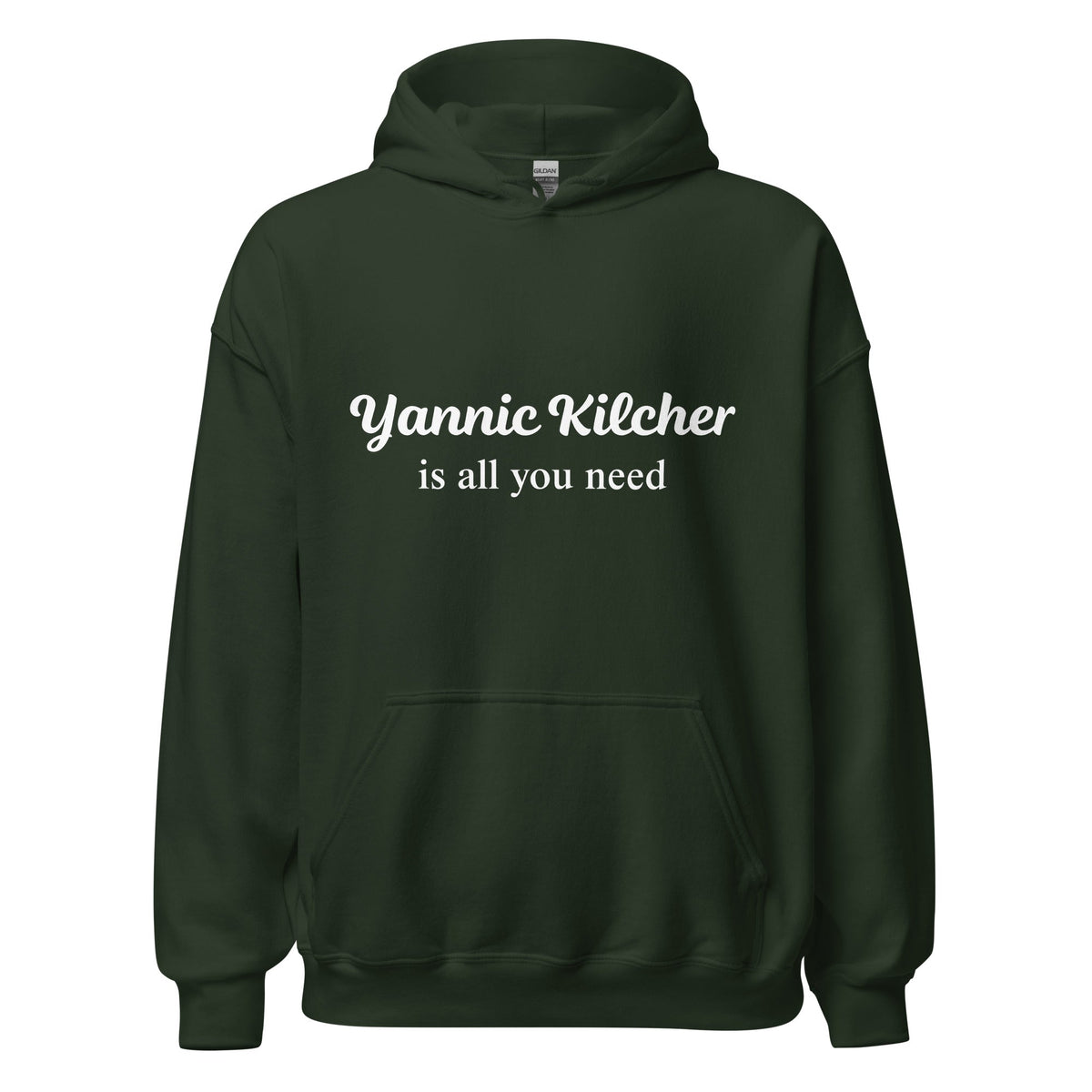 Image of the Yannic Kilcher is All You Need Hoodie (unisex) Forest Green / M.