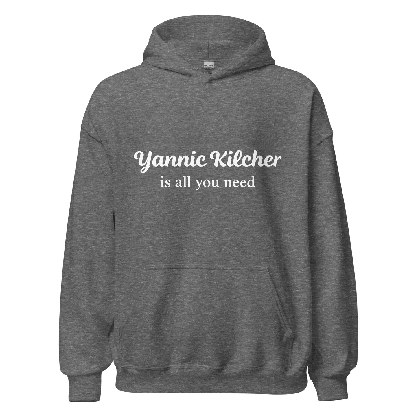 Image of the Yannic Kilcher is All You Need Hoodie (unisex) Graphite Heather / M.