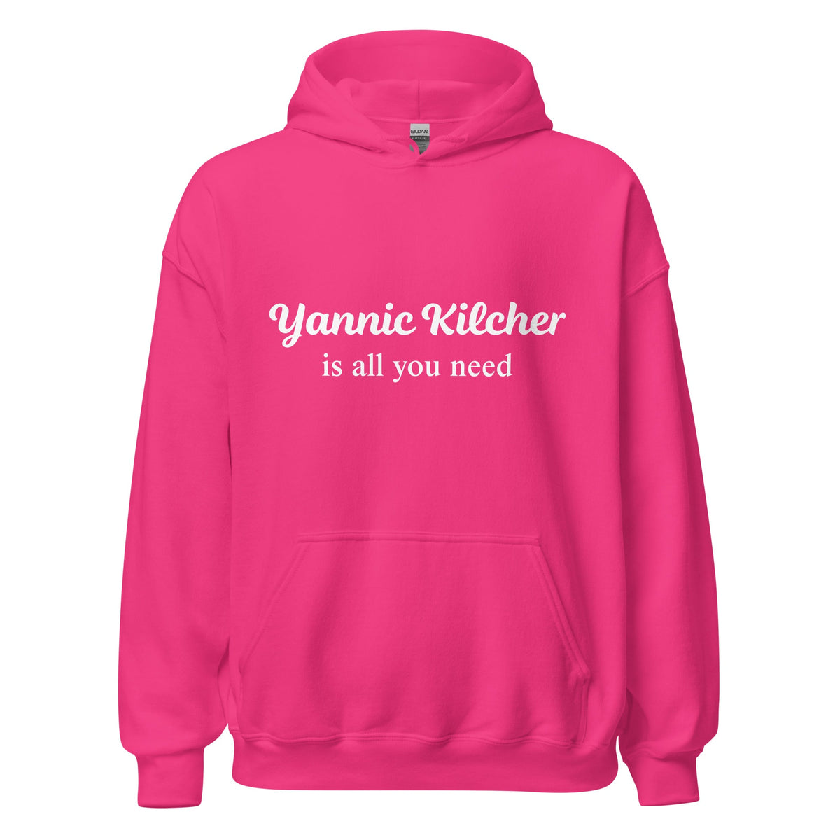 Image of the Yannic Kilcher is All You Need Hoodie (unisex) Heliconia / M.