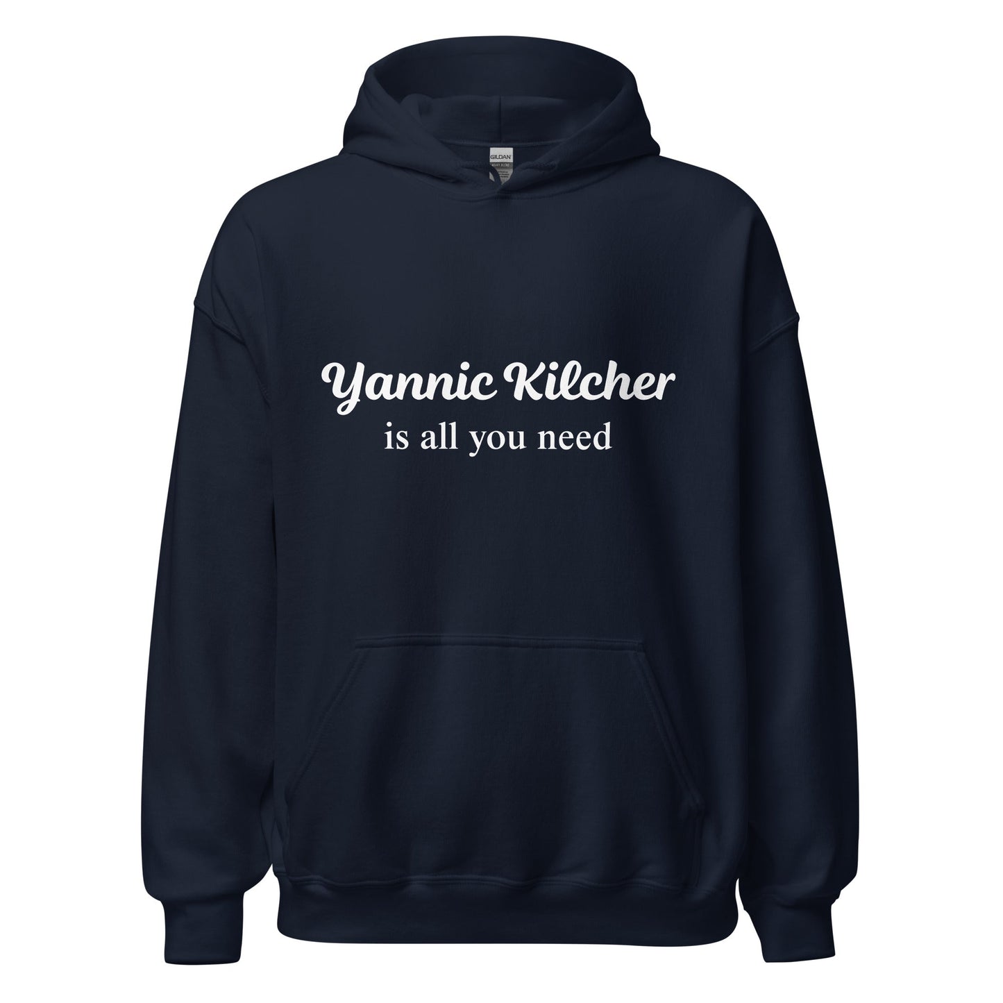 Image of the Yannic Kilcher is All You Need Hoodie (unisex) Navy / M.