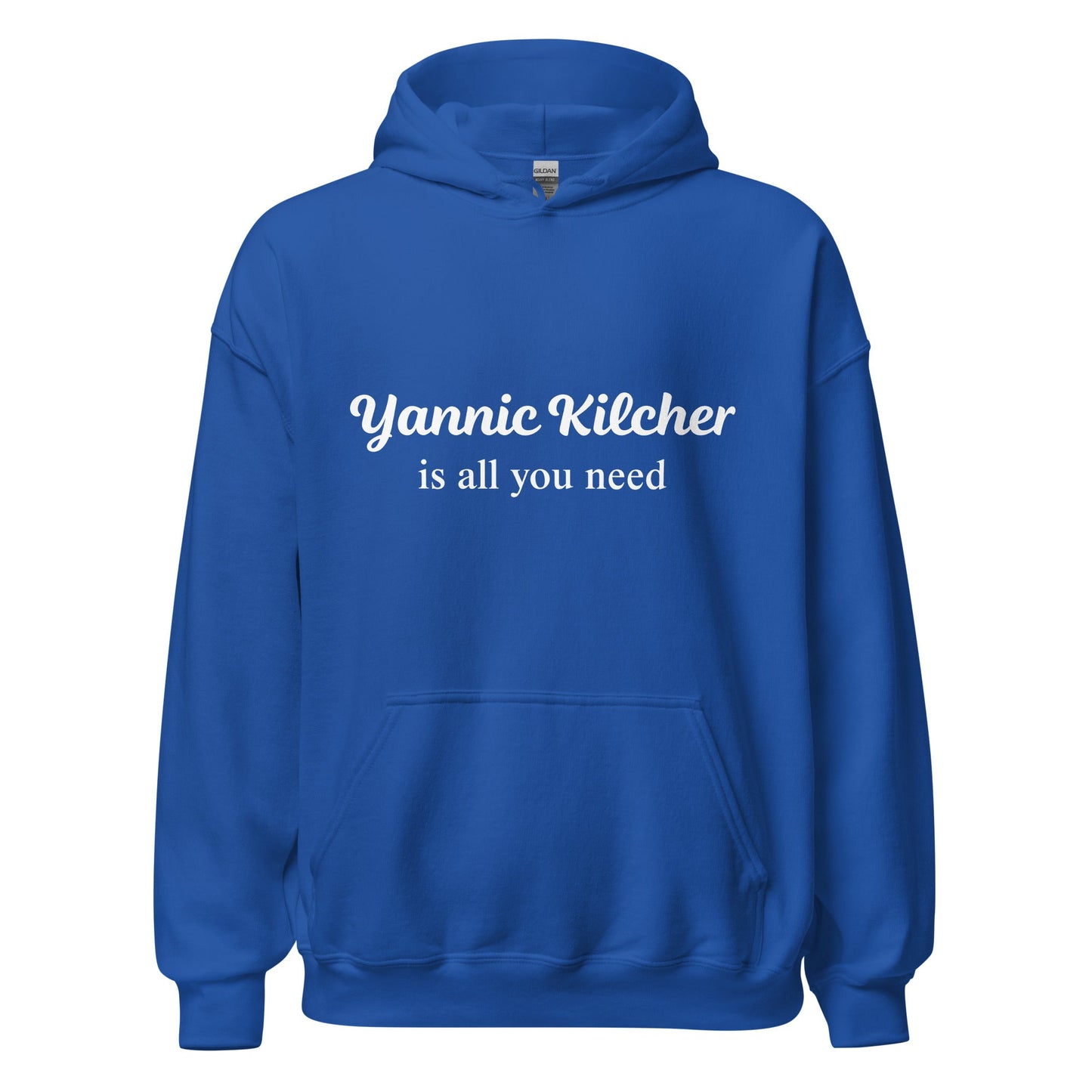 Image of the Yannic Kilcher is All You Need Hoodie (unisex) Royal / M.