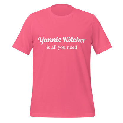 Image of the Yannic Kilcher is All You Need T-Shirt (unisex) Charity Pink / M.