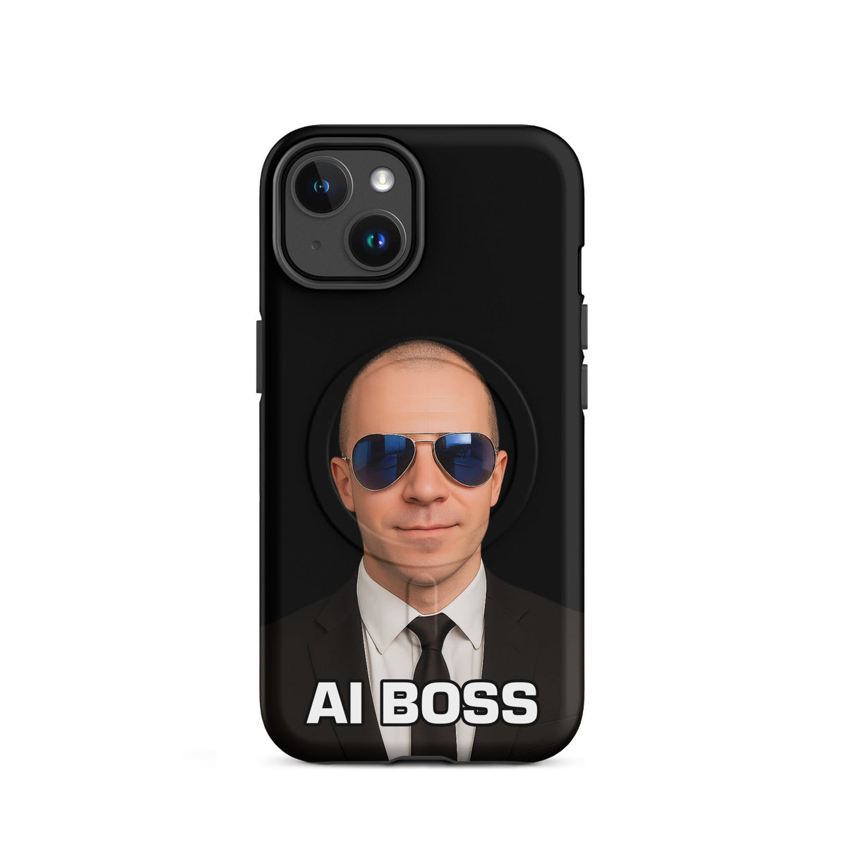 Image of the AI BOSS Yannic Kilcher MagSafe Tough Case for iPhone iPhone 14.