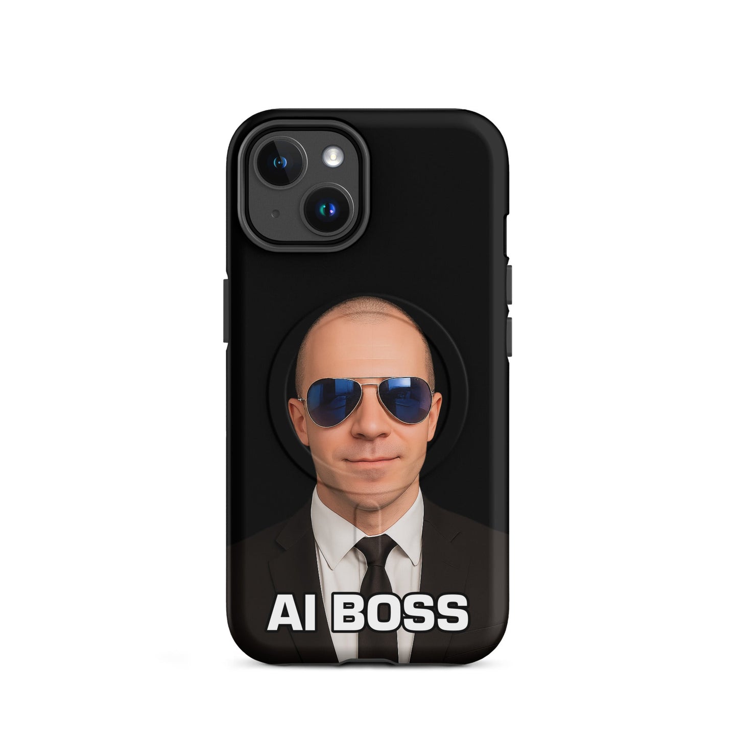 Image of the AI BOSS Yannic Kilcher MagSafe Tough Case for iPhone iPhone 14.