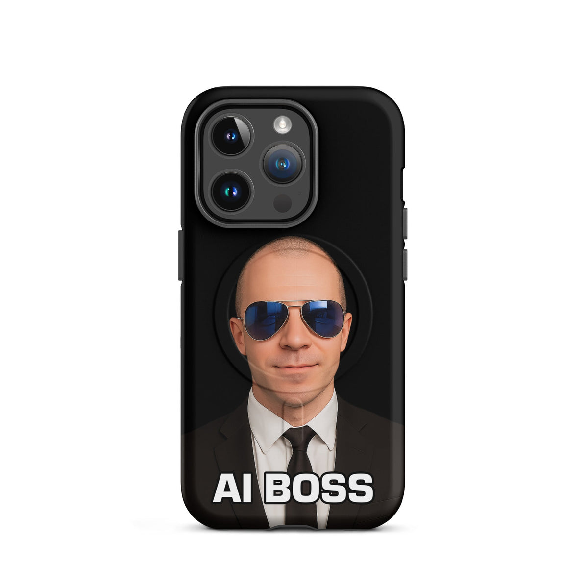 Image of the AI BOSS Yannic Kilcher MagSafe Tough Case for iPhone iPhone 14 Pro.