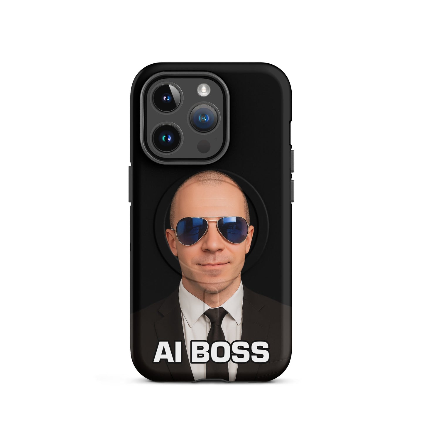 Image of the AI BOSS Yannic Kilcher MagSafe Tough Case for iPhone iPhone 14 Pro.