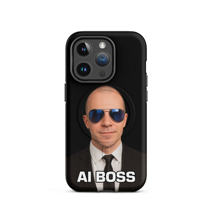 Image of the AI BOSS Yannic Kilcher MagSafe Tough Case for iPhone iPhone 14 Pro.