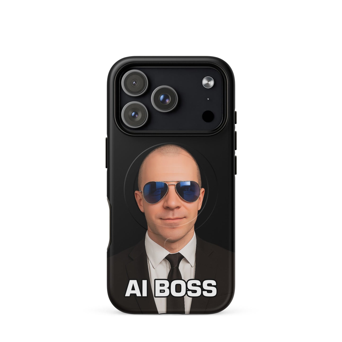 Image of the AI BOSS Yannic Kilcher MagSafe Tough Case for iPhone iPhone 17 Pro.
