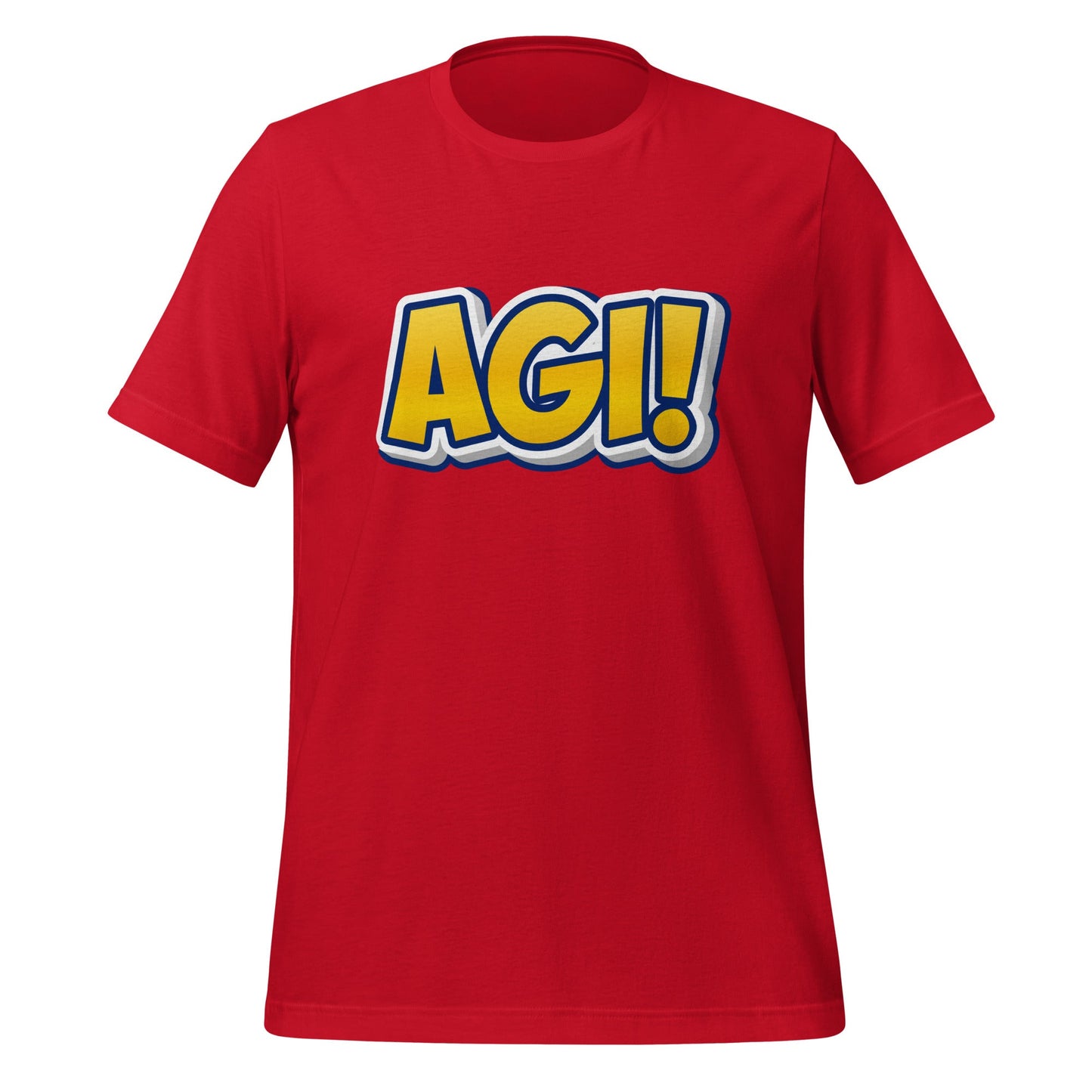 Image of the Yellow Comic AGI T-Shirt (unisex) Red / M.
