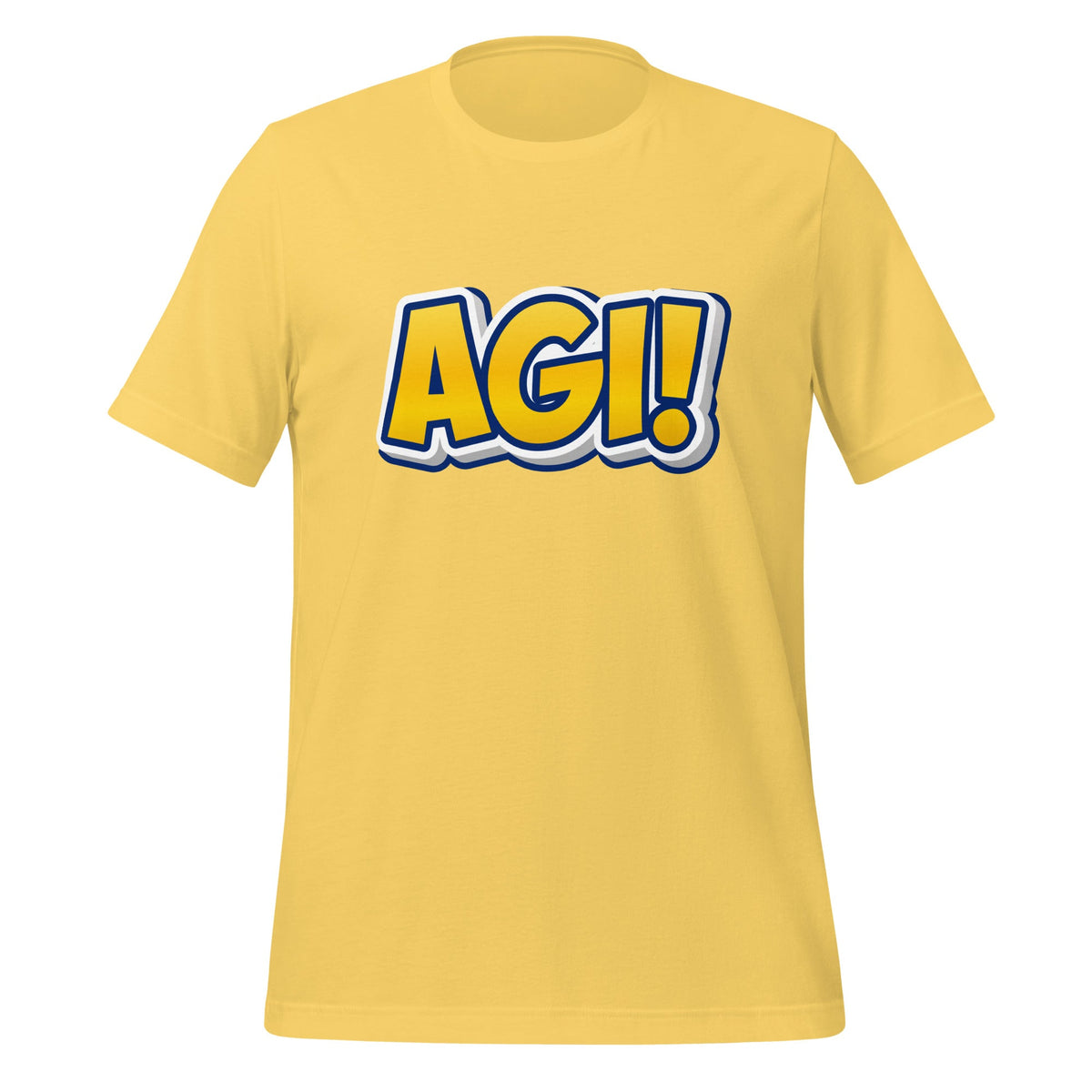 Image of the Yellow Comic AGI T-Shirt (unisex) Yellow / M.