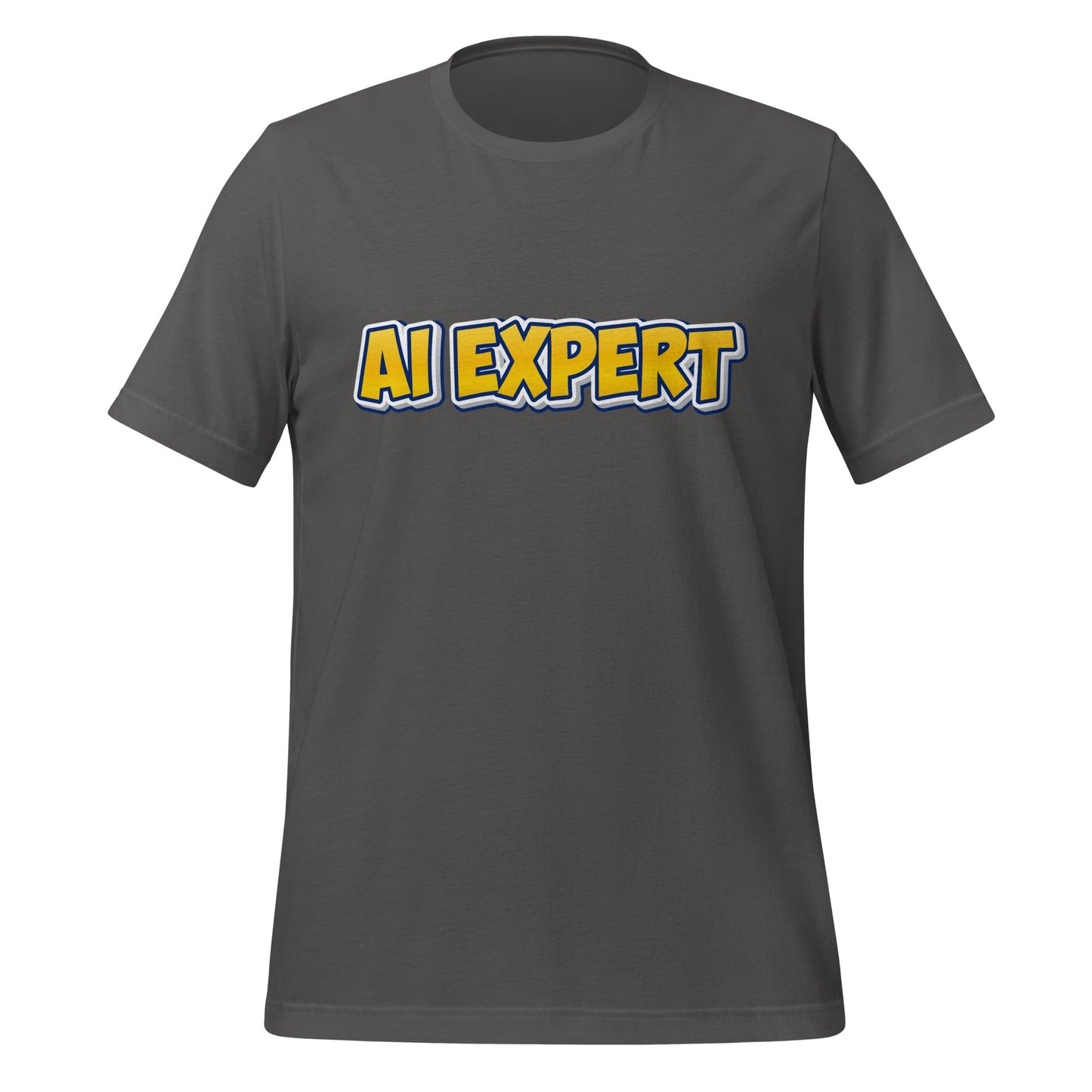 Image of the Yellow Comic AI EXPERT T-Shirt (unisex) Asphalt / M.