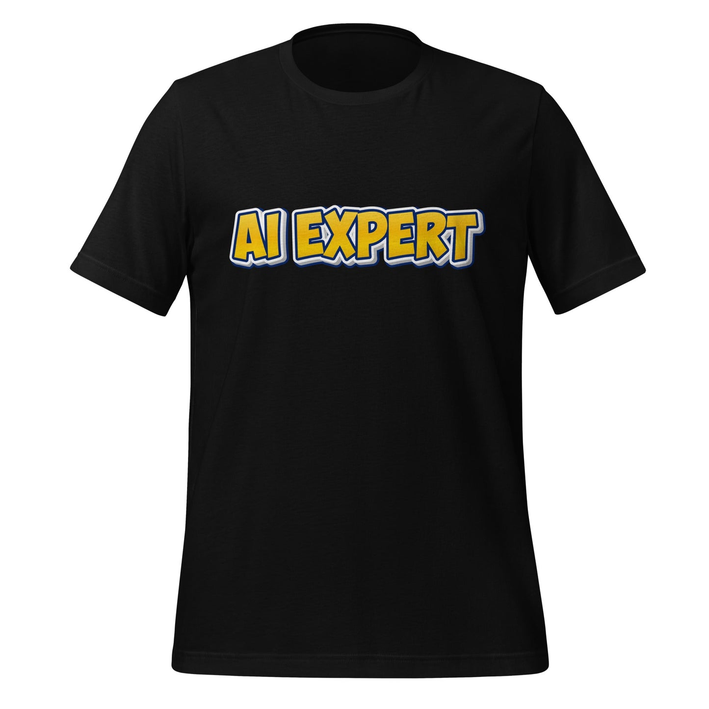 Image of the Yellow Comic AI EXPERT T-Shirt (unisex) Black / M.